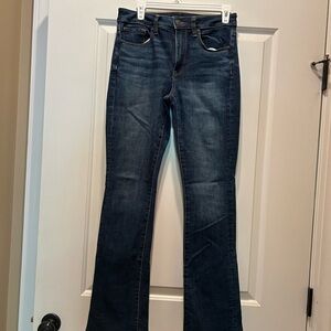 American Eagle Outfitters Blue Skinny Boot Kick Jeans